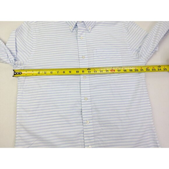Jack Spade Sz Medium Mens Blue White Stripe Button Down Long Sleeve Cotton Shirt - Picture 3 of 9